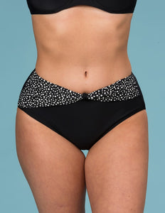 Patterned bikini briefs in black/white - Bikiní buxur