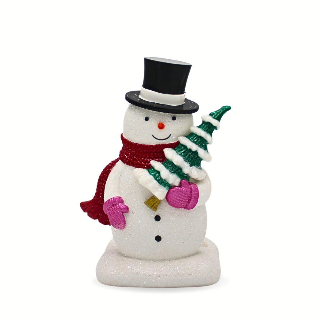 Snowman With Tree Sleeve - Hulstur fyrir froðusápur
