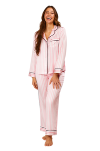 Satin Long Pajama Set - Náttföt