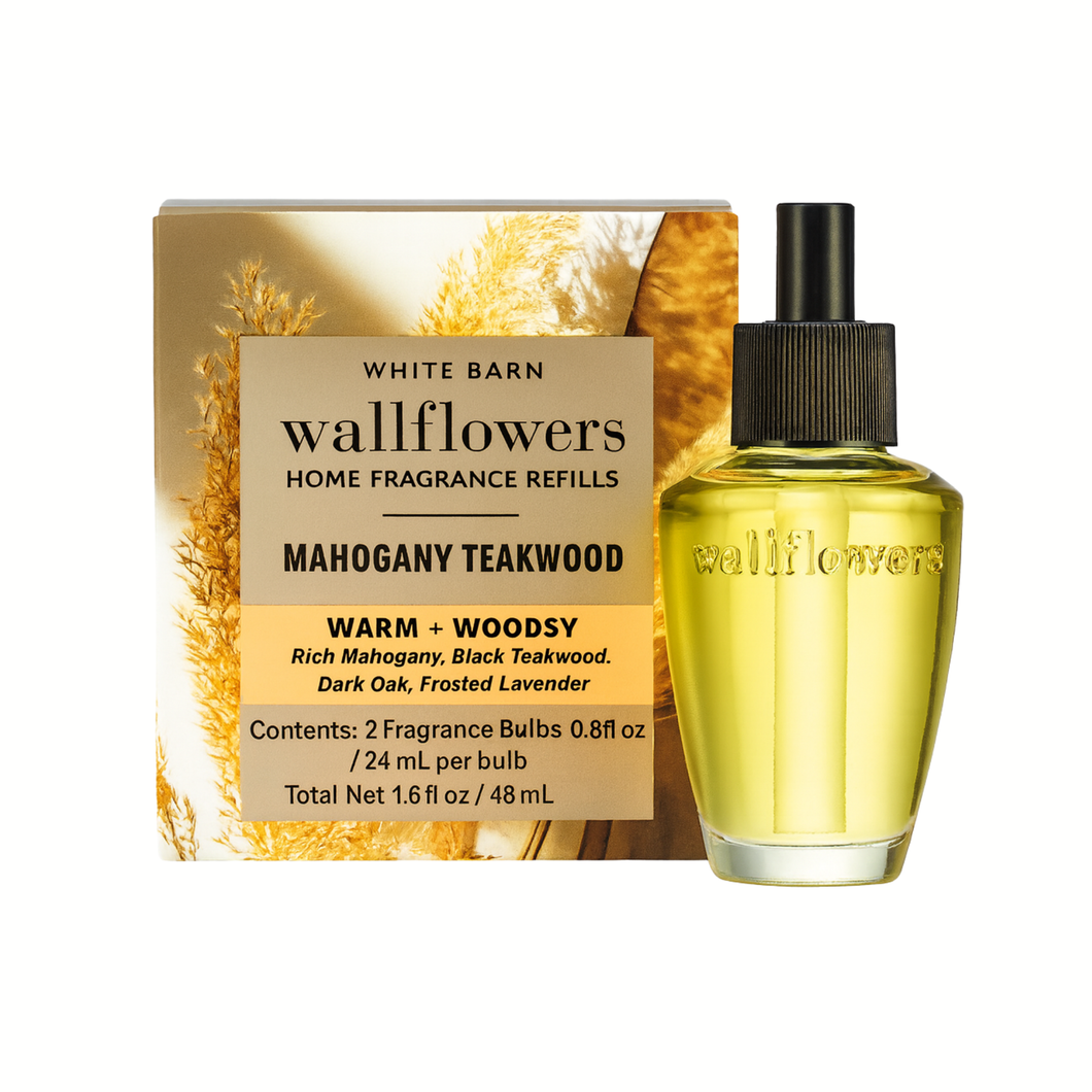 MAHOGANY TEAKWOOD - Áfyllingar fyrir vegg innstungur 2 í pakka