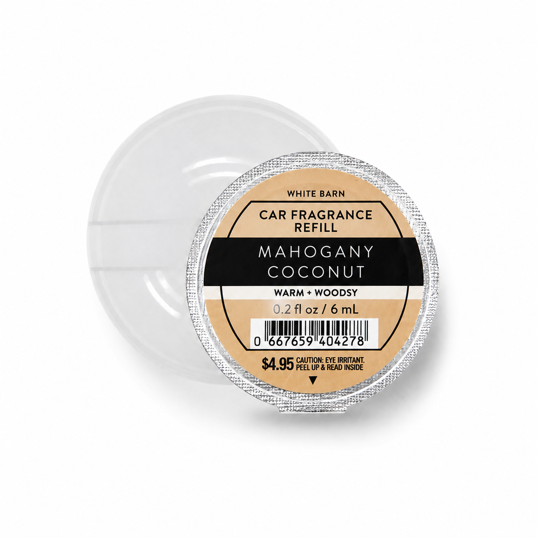 Mahogany Coconut Áfylling fyrir Bílailm – Bath & Body Works