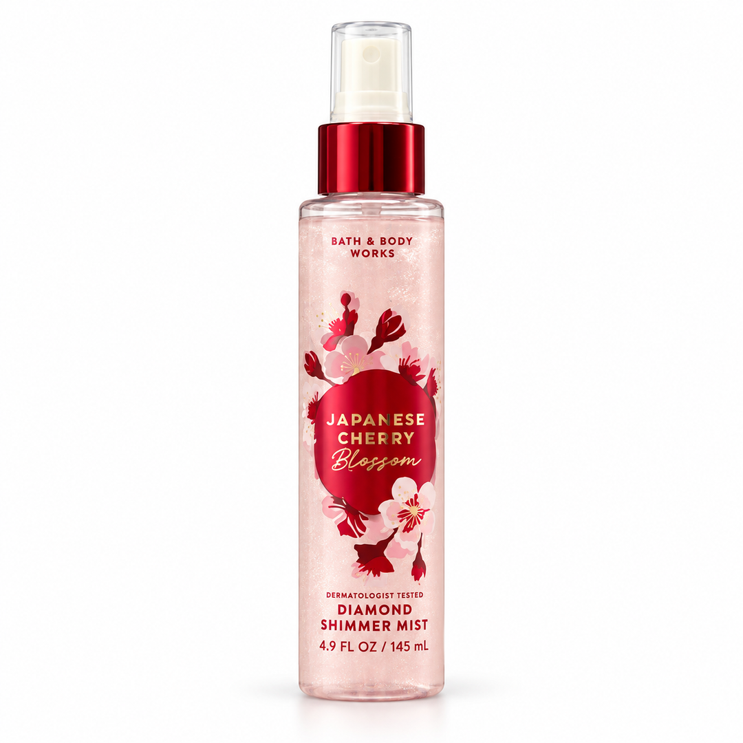 Japanese Cherry Blossom – Body Spray með glimmeri
