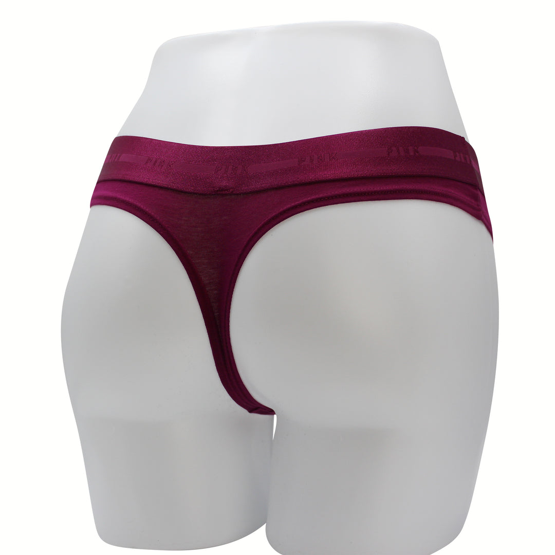 Logo Cotton Thong Panty Nærbuxur – Victoria&