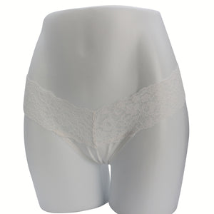 Posey Lace Waist Cotton Thong Panty - Nærbuxur