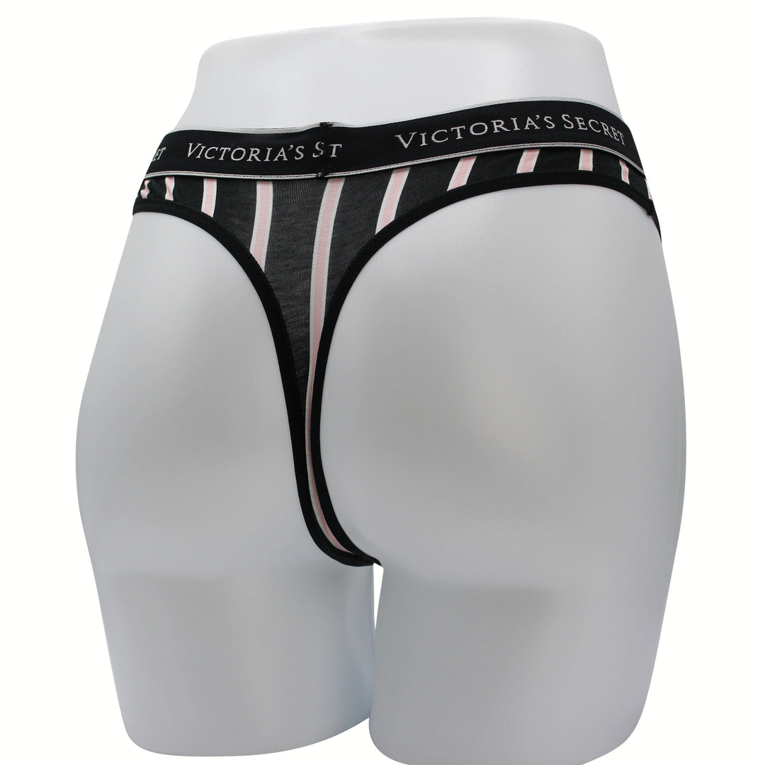 Logo Cotton Thong Panty Nærbuxur – Victoria&