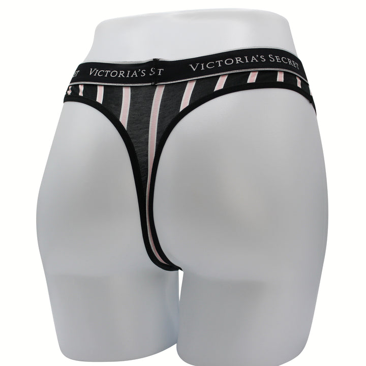 Logo Cotton Thong Panty Nærbuxur – Victoria&