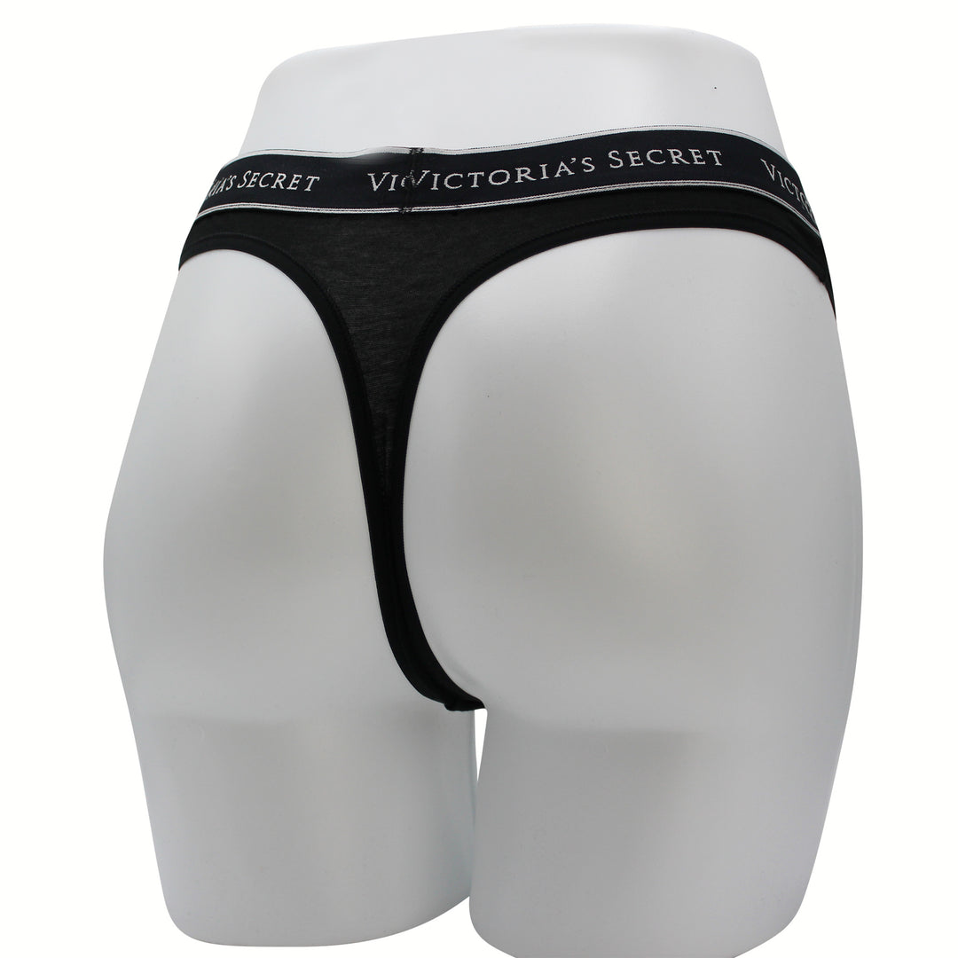 Logo Cotton Thong Panty Nærbuxur – Victoria&
