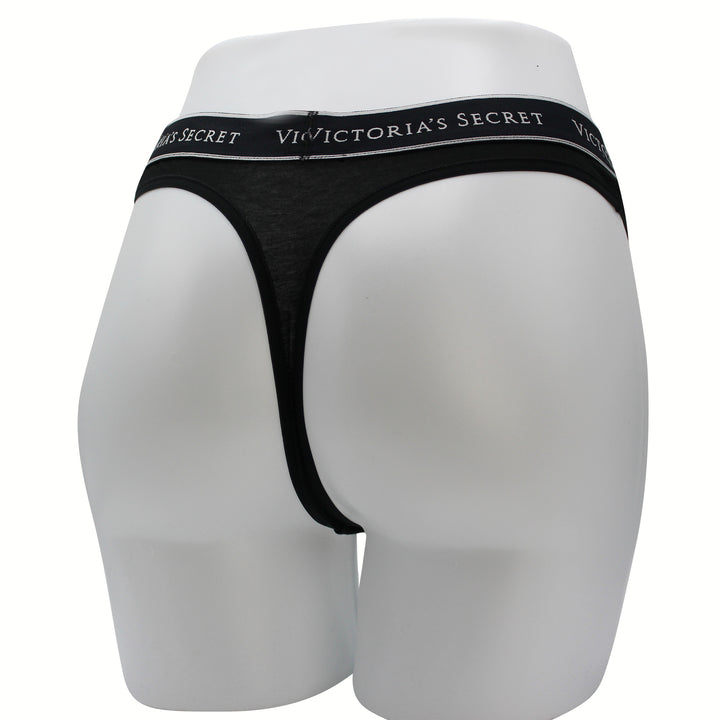 Logo Cotton Thong Panty Nærbuxur – Victoria&