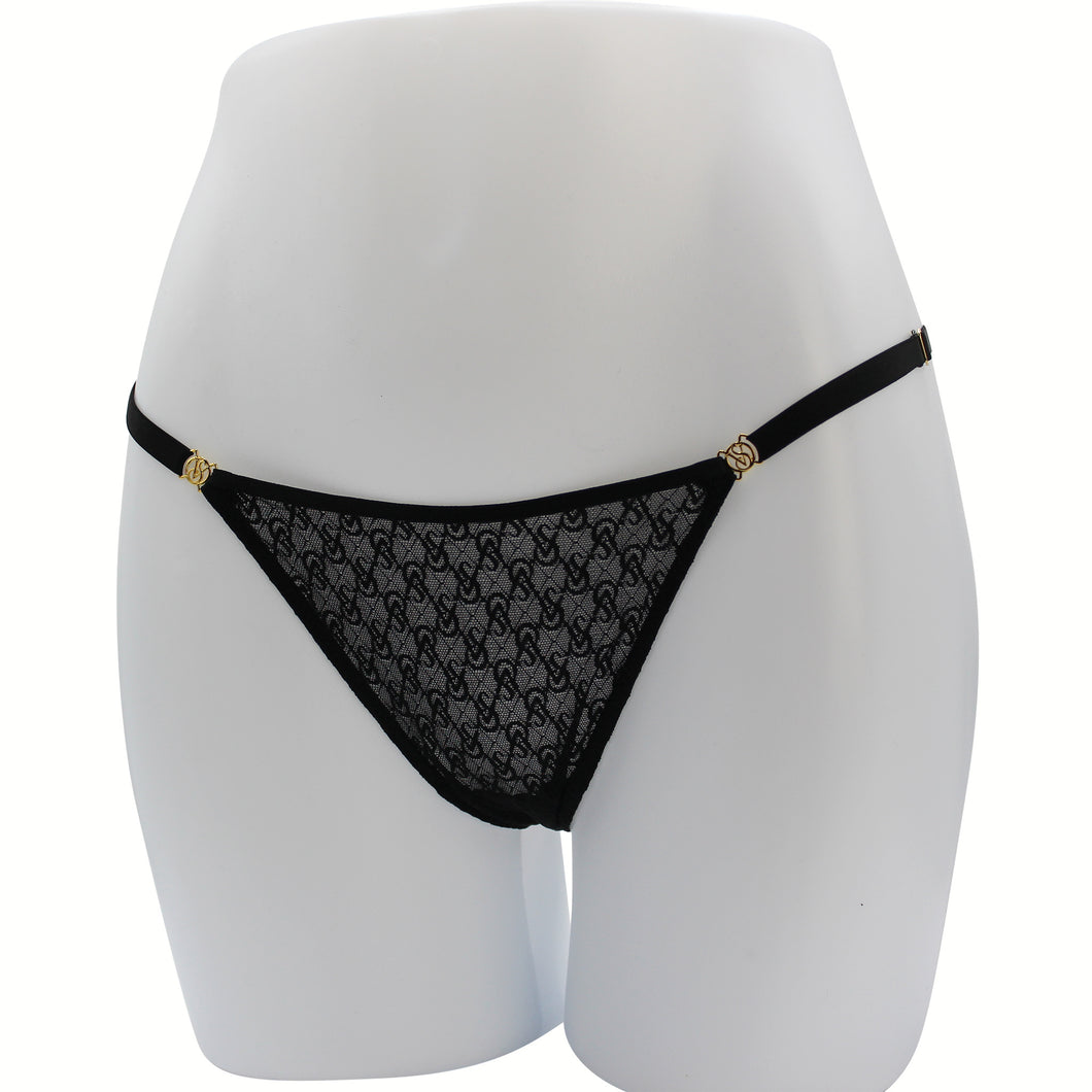 Icon Lace Adjustable String Thong Panty - Nærbuxur