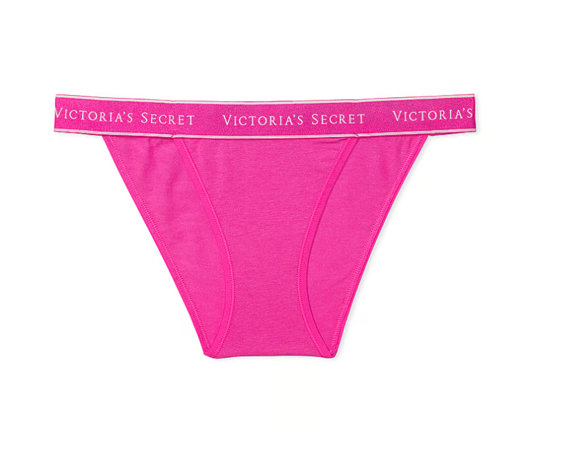 Logo Cotton Tanga Panty Nærbuxur – Victoria&