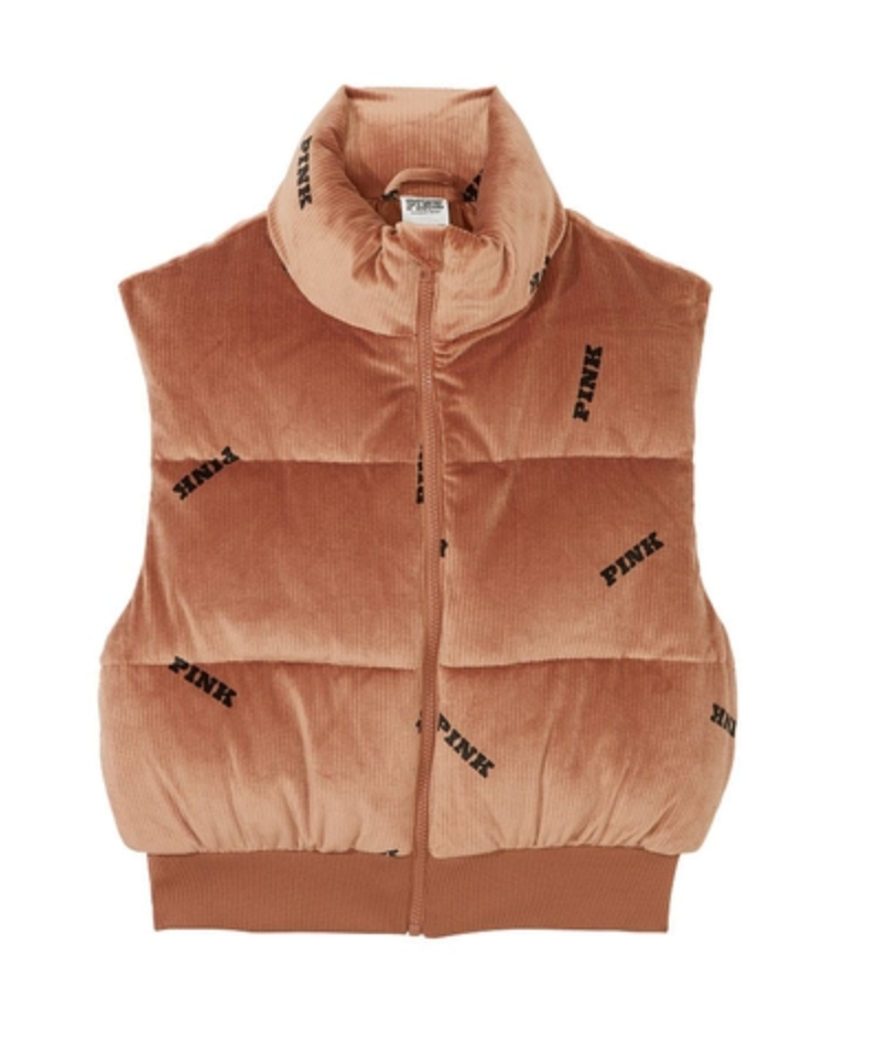 Rib Velour Crop Puffer Vest Vesti – Victoria's Secret