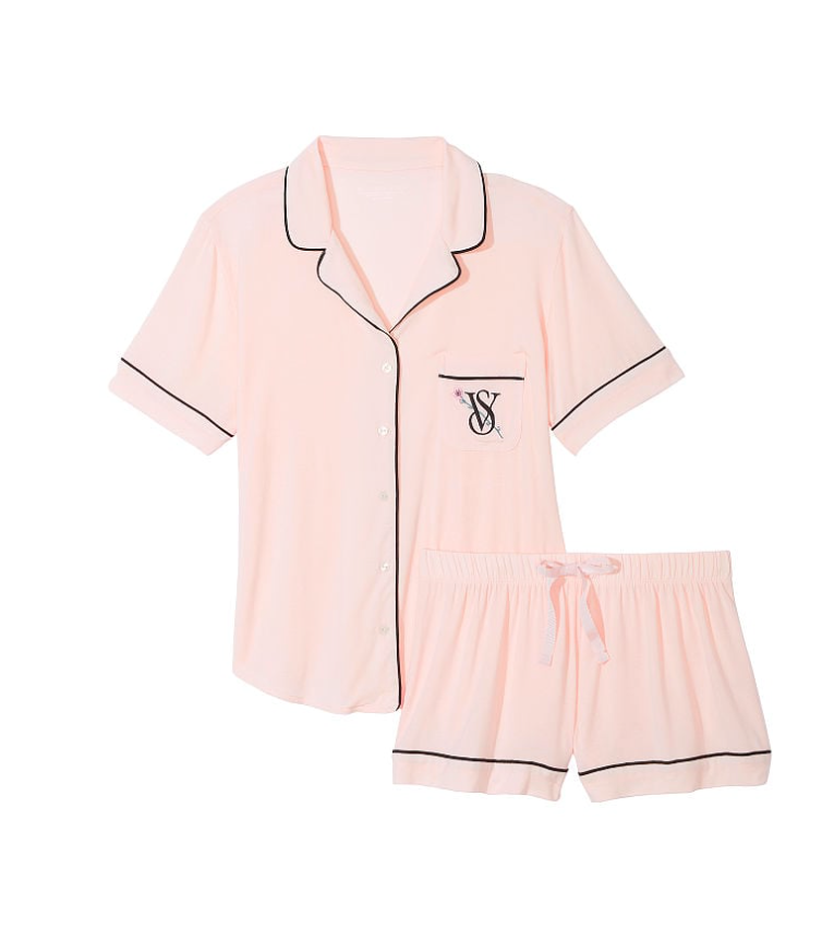 Modal Short Pajama Set - Náttföt