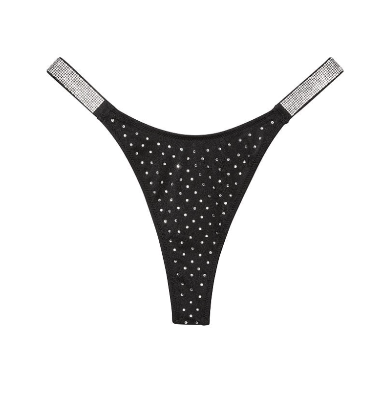 Shine Strap Thong Bikini Bottom Bikini Buxur – Victoria's Secret