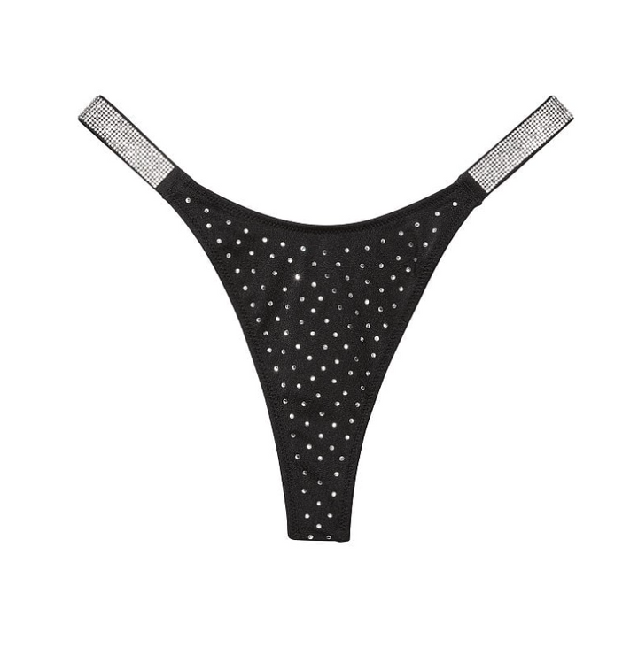 Shine Strap Thong Bikini Bottom Bikini Buxur – Victoria&