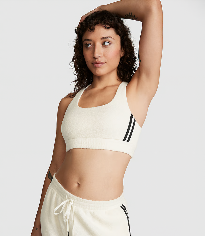 VS PINK Reverse Fleece Lounge Bra Toppur – Victoria&