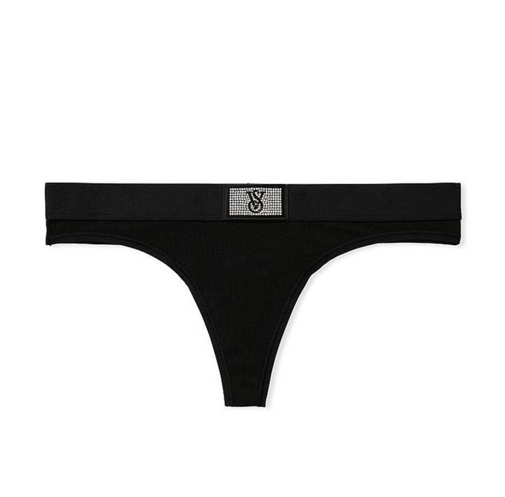 Logo Cotton Thong Panty Nærbuxur – Victoria&