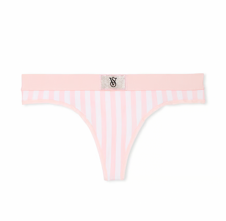 Logo Cotton Thong Panty Nærbuxur – Victoria&