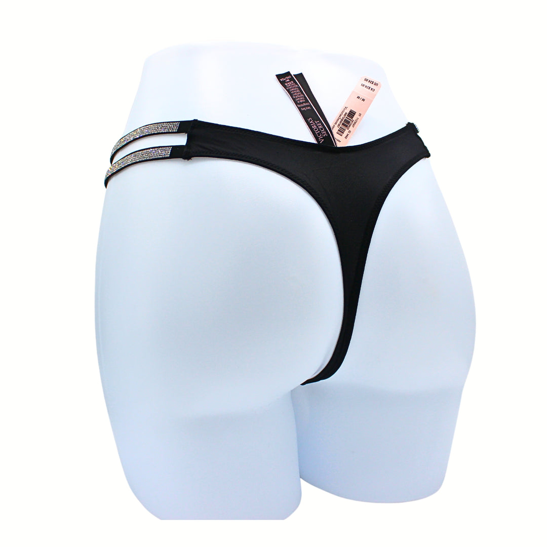 Shine Strap Lace Thong Panty Nærbuxur – Victoria&