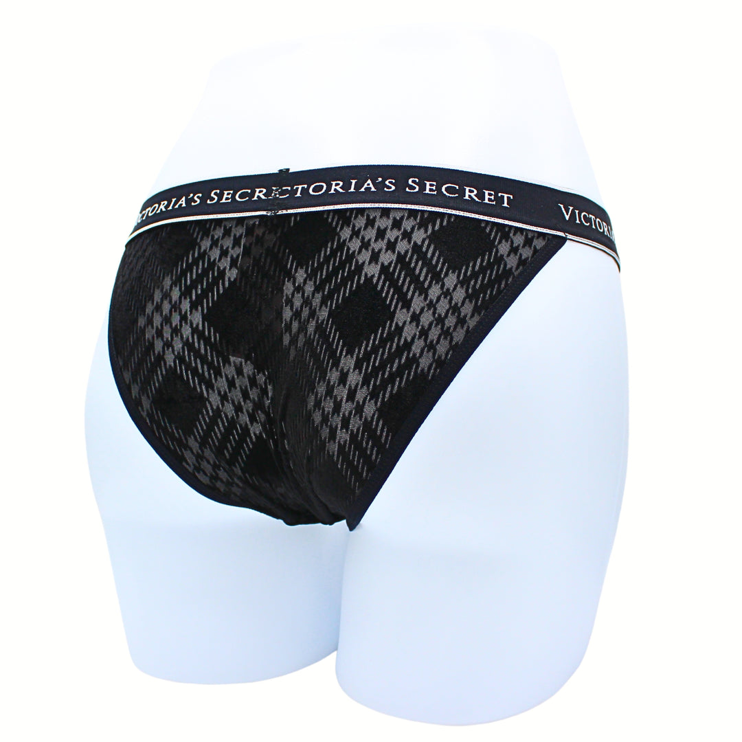 Logo Velvet Tanga Panty Nærbuxur – Victoria&