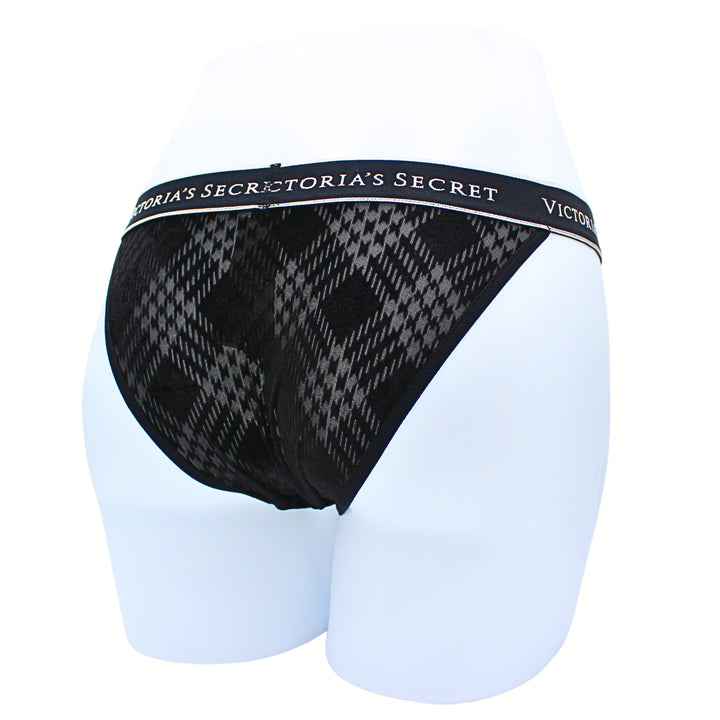 Logo Velvet Tanga Panty Nærbuxur – Victoria&